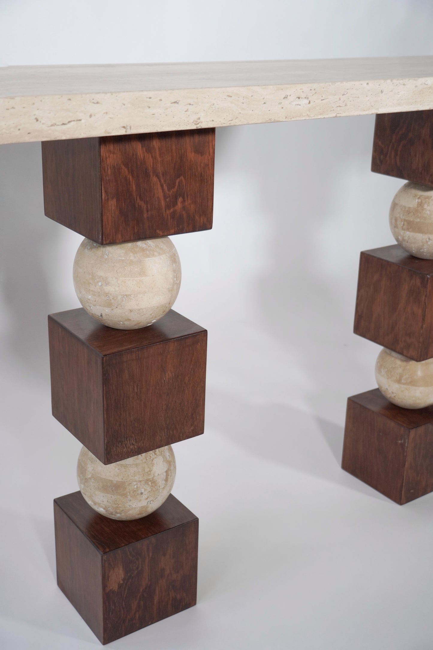 Consola Ánima mármol travertino