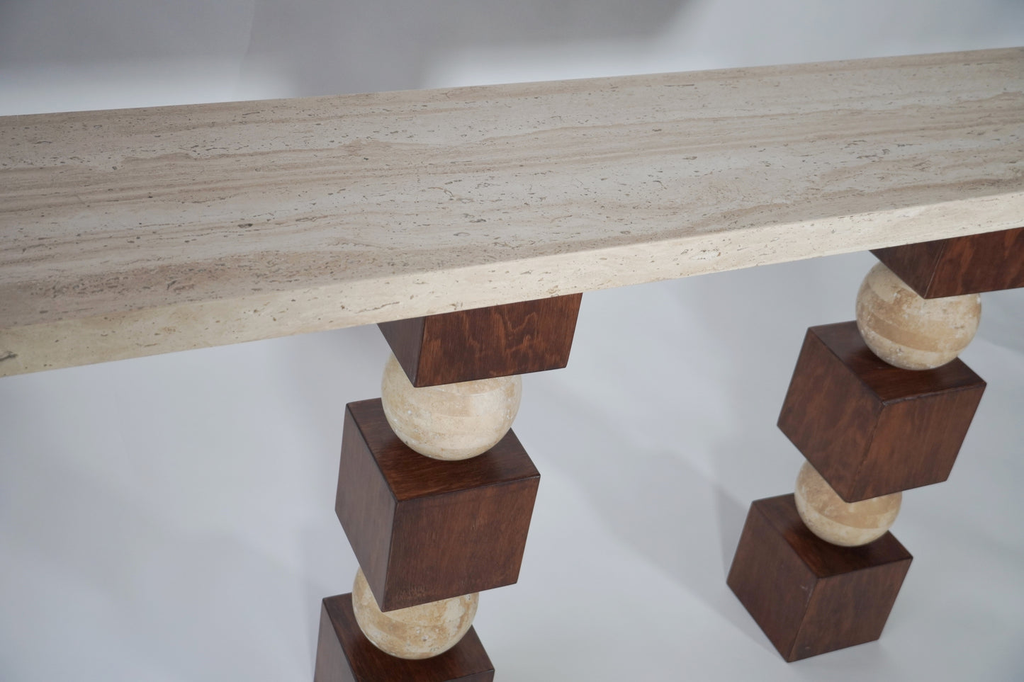 Consola Ánima mármol travertino
