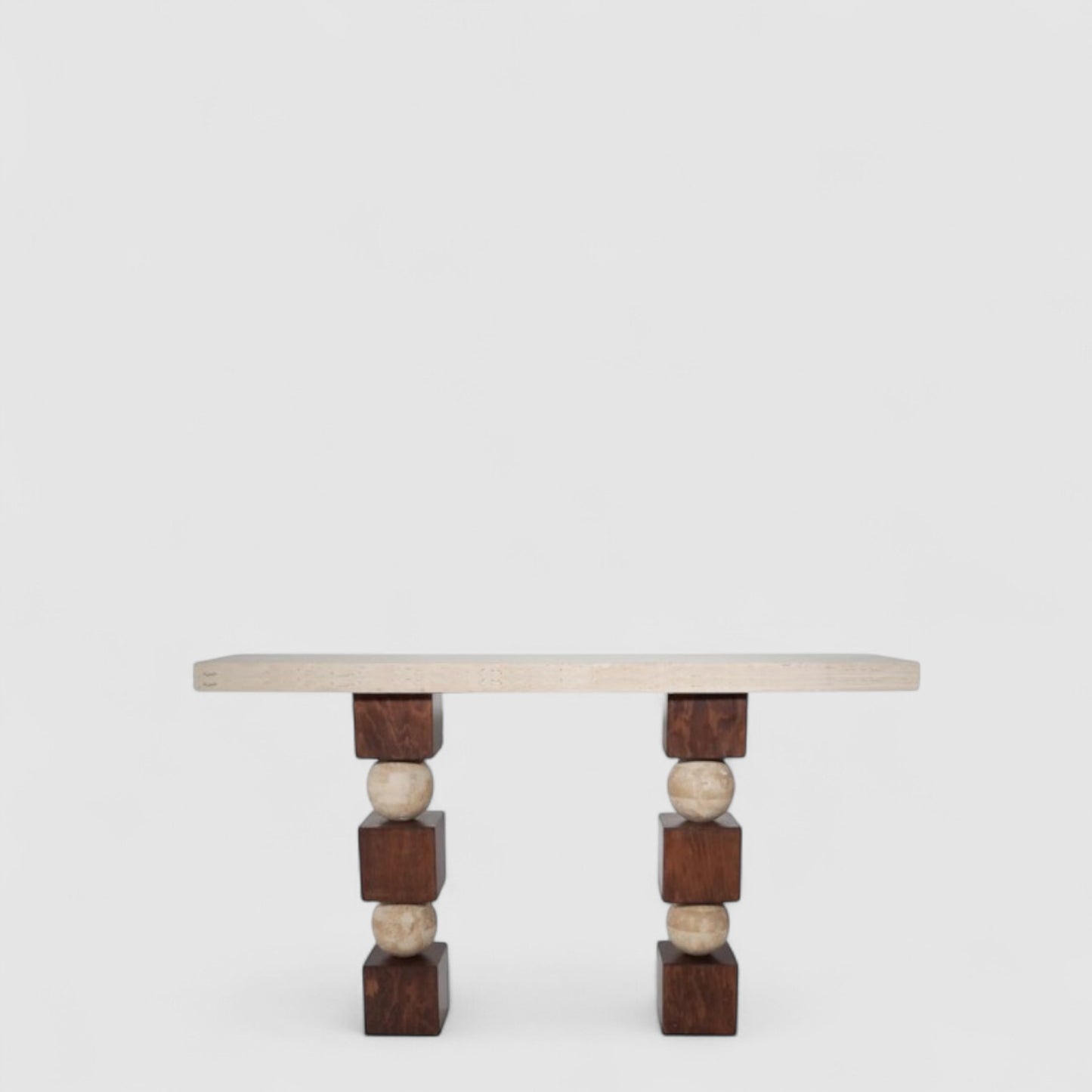Consola Ánima mármol travertino